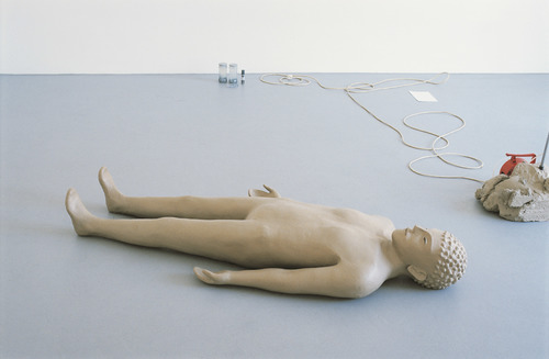 Mark Manders - Figure from Coloured Room with Black and White Scene