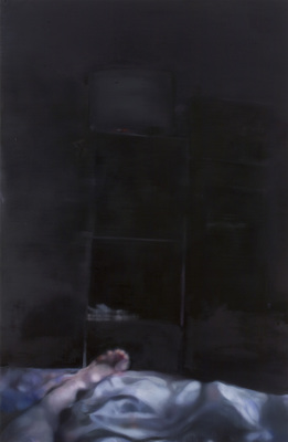 I can’t think of the finish - Johannes Kahrs - untitled (leg on bed - ausser dem küssen geschah nichts)