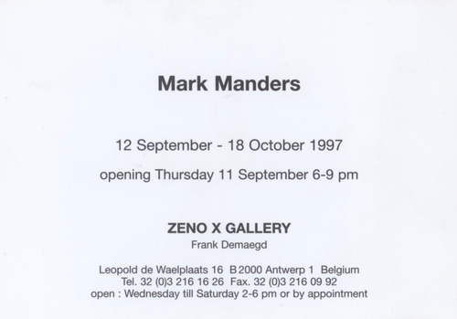 ZENO X GALLERY - Mark Manders - Mark Manders