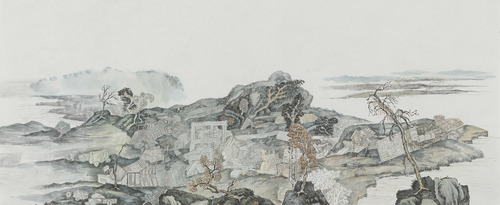 Great news comes from the collective farm - Yun-Fei Ji - On the River Bank (The Bank of the Long River)