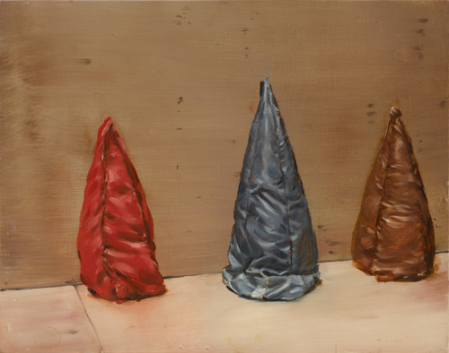 Coloured Cones - Michaël Borremans - Red Cone, Blue Cone, Brown Cone