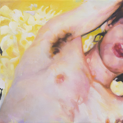 Hell I Am - Johannes Kahrs - Untitled (man with yellow and white flowers)