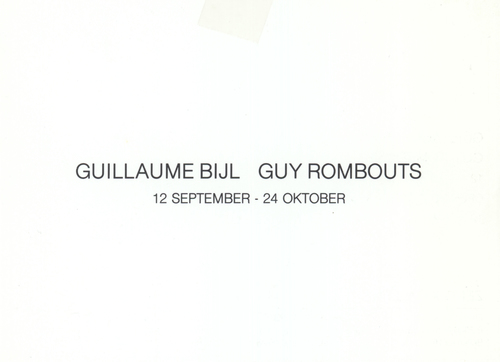 ZENO X GALLERY - Guillame Bijl - Guy Rombouts - Guillaume Bijl, Guy Rombouts