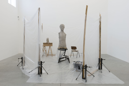 Mark Manders - Room with Unfired Clay Figure