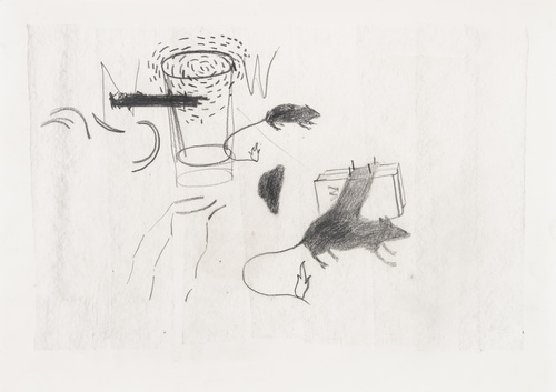 Works on Paper - Drawing with a Glass functioning as an O