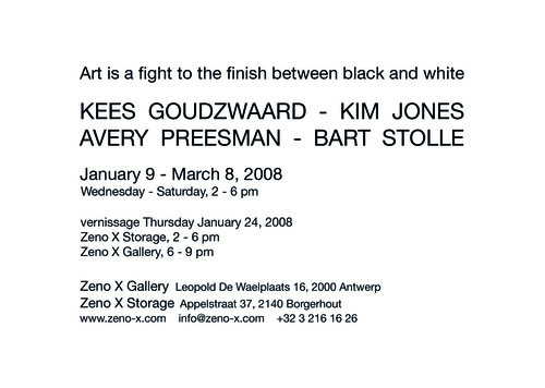 ZENO X GALLERY - Art is a fight to the finish between black and white