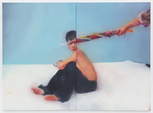 Tropical Nights - Johannes Kahrs - Untitled (man divided (am strand))