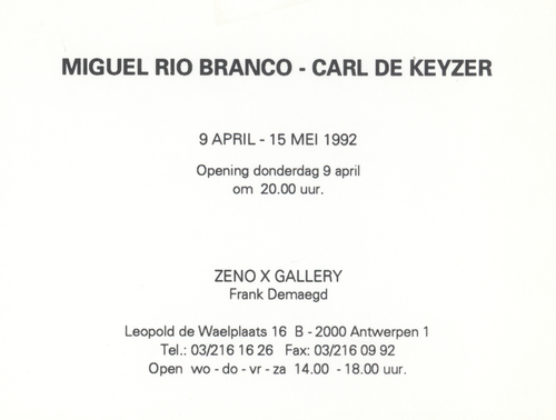 ZENO X GALLERY - Carl De Keyzer / Miquel Rio Branco - Carl De Keyzer, Miquel Rio Branco