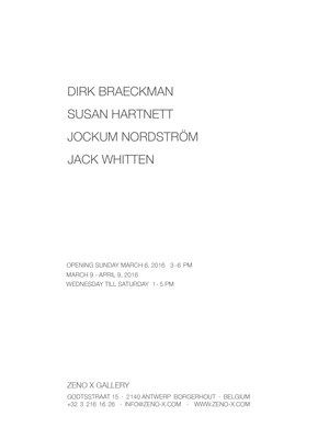 ZENO X GALLERY - Dirk Braeckman, Susan Hartnett, Jockum Nordström, Jack Whitten