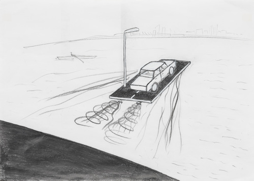 Works on Paper II - Watertaxi, Hotel New York Rotterdam