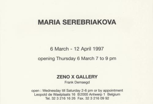 ZENO X GALLERY - Maria Serebriakova - Maria Serebriakova